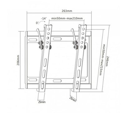Изображение 2 TV крепление наклонный Brateck LP34-22T