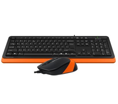 Зображення 3 Комплект мишка + клавіатура A4Tech F1010 USB Black/Orange