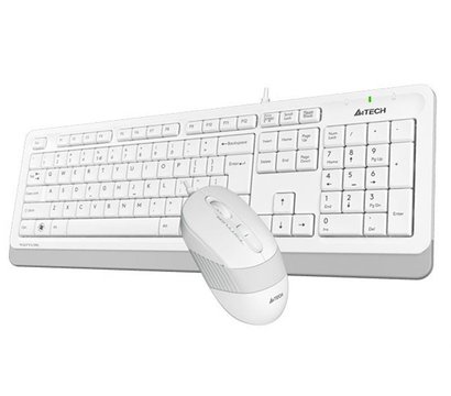 Зображення 4 Комплект мишка + клавіатура A4Tech F1010 USB White