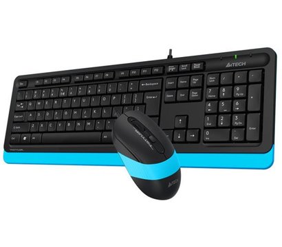 Изображение 4 Комплект мышь + клавиатура A4Tech F1010 USB Black/Blue