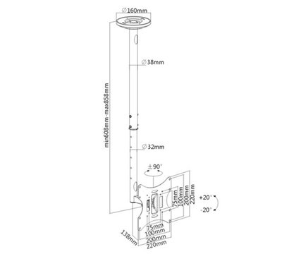 Зображення 4 Кріплення телевізора на стіну ITech Celb 202R