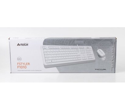 Зображення 5 Комплект мишка + клавіатура A4Tech F1010 USB White