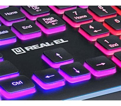 Зображення 7 Клавіатура REAL-EL Comfort 8000 Backlit USB Black