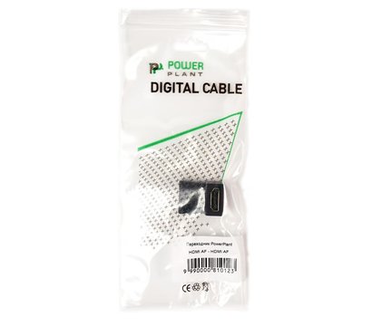 Зображення 2 Перехідник PowerPlant HDMI(AF)-HDMI(AF), angular, Black — KD00AS1305