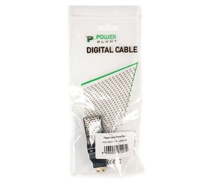 Зображення 2 Перехідник PowerPlant miniHDMI(AM)-HDMI(AF), 360 degrees, Black — KD00AS1300