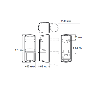 Изображение 2 ИК барьер Optex AX-100TF на 2 луча