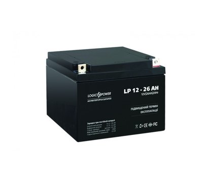 Изображение 2 Свинцово-кислотный аккумулятор LogicPower LPM 12-26 AH (4134), Емкость (Ач): 26 Ач