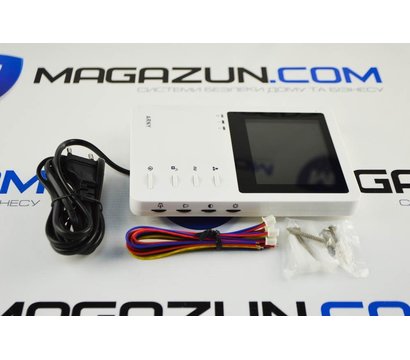 Зображення 5 Домофон Arny AVD-410 White на 4 дюйма, Колір корпусу: білий