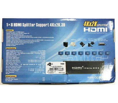 Изображение 5 Видеоразветвитель Atcom HDMI 8 ports — 7688