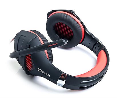 Зображення 5 Навушники REAL-EL GDX-7600 Black/Red геймерські