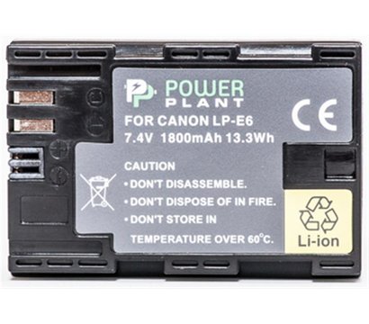 Зображення 2 Акумулятор PowerPlant 1800mAh для Canon LP-E6 Chip - DV00DV1243