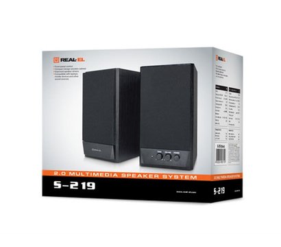 Зображення 2 Акустична система 2.0 REAL-EL S-219 Black — EL121200004