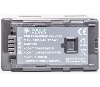 Изображение 2 Аккумулятор PowerPlant 6600mAh для Panasonic VW-VBG6 - DV00DV1279