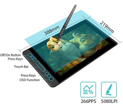 Изображение 2 Графический планшет Huion Kamvas Pro 13 + glove
