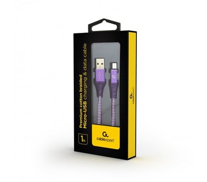 Изображение 2 Кабель Cablexpert USB 2.0 A - microUSB B, 1м, violet — CC-USB2B-AMmBM-1M-PW
