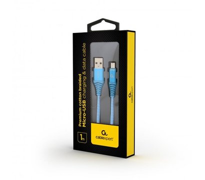 Изображение 2 Кабель Cablexpert USB 2.0 A - microUSB B, 1м, blue — CC-USB2B-AMmBM-1M-VW