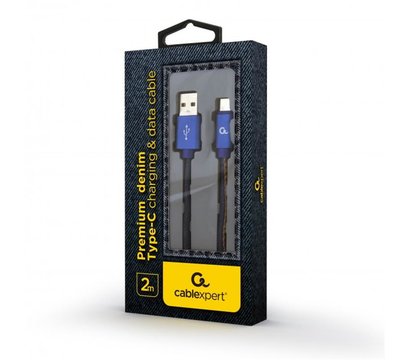 Зображення 2 Кабель Cablexpert USB 2.0 A - USB Type-C, 2м, blue — CC-USB2J-AMCM-2M-BL
