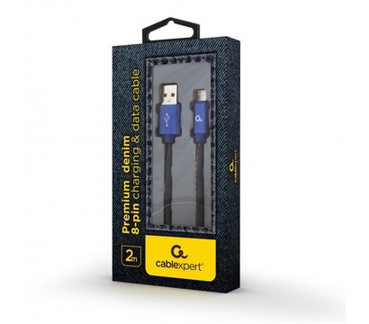 Изображение 2 Кабель Cablexpert USB 2.0 - Lightning, 2м, blue — CC-USB2J-AMLM-2M-BL