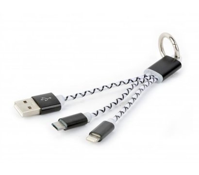Изображение 2 Кабель Cablexpert USB 2.0 - Lightning/MicroUSB, 0.1м — CC-USB2-AM8PmB-01-MX
