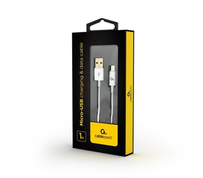 Изображение 2 Кабель Cablexpert USB 2.0 A - microUSB B, 1м, white — CC-USB2P-AMmBM-1M-W