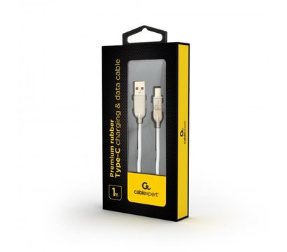 Зображення 2 Кабель Cablexpert USB 2.0 A - USB Type-C, 1м, white — CC-USB2R-AMCM-1M-W
