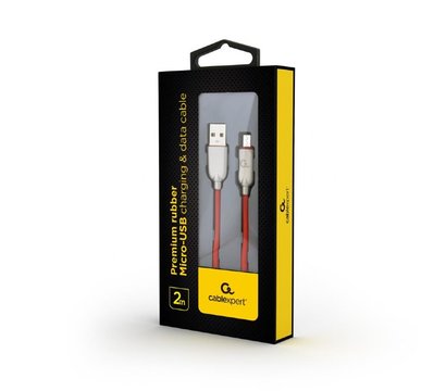 Изображение 2 Кабель Cablexpert USB 2.0 A - microUSB, 2м, red — CC-USB2R-AMmBM-2M-R