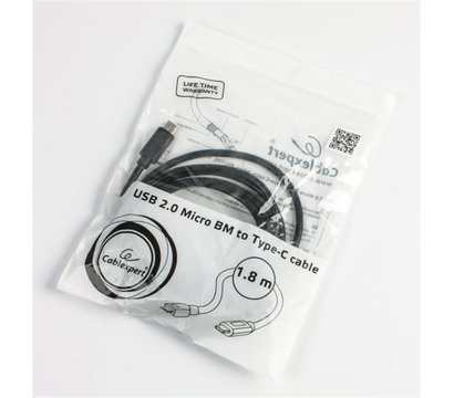 Зображення 2 Кабель Cablexpert USB 2.0 Micro BM - USB type C, 1.8м — CCP-USB2-mBMCM-6