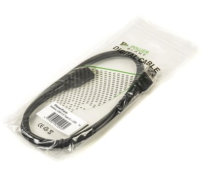 Изображение 2 Кабель PowerPlant USB3.0(AM)-USB3.0 Type-C(M), 1м, black — CA910816