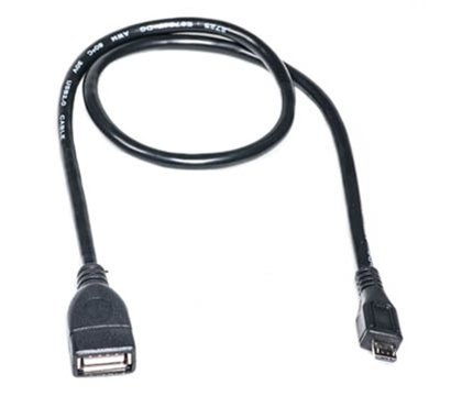 Зображення 2 Кабель PowerPlant USB2.0(AF)-MicroUSB(AM), OTG, 0.5м, black — KD00AS1233