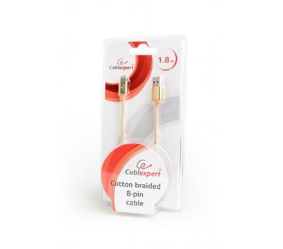 Зображення 3 Кабель Cablexpert USB 2.0 - Lightning, 1.8м, gold — CCB-mUSB2B-AMLM-6-G