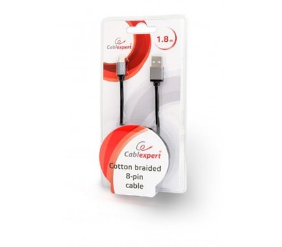 Зображення 3 Кабель Cablexpert USB 2.0 - Lightning, 1.8м, black — CCB-mUSB2B-AMLM-6