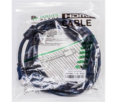 Изображение 3 Кабель мультимедийный PowerPlant HDMI-HDMI v1.4, 3м, Nylon, black — KD00AS1201