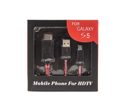 Изображение 3 Кабель мультимедийный PowerPlant microUSB-HDMI+USB, 2м, red — CA910861