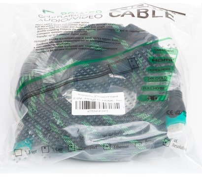 Изображение 3 Кабель мультимедийный PowerPlant HDMI-HDMI v2.0, 7м, black — KD00AS1247