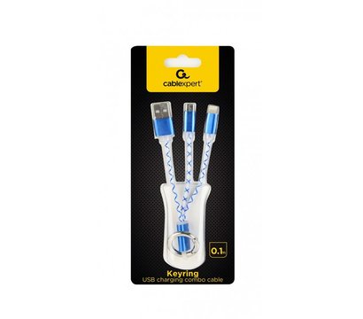 Изображение 8 Кабель Cablexpert USB 2.0 - Lightning/MicroUSB, 0.1м — CC-USB2-AM8PmB-01-MX