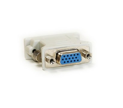 Зображення 2 Перехідник PowerPlant DVI(M)-VGA(F), White - KD00AS1282