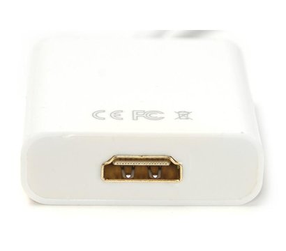 Зображення 2 Адаптер PowerPlant DisplayPort-HDMI, 0.15м, White — KD00AS1277