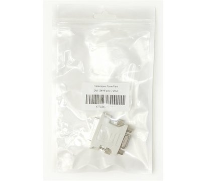 Зображення 3 Перехідник PowerPlant DVI(M)-VGA(F), White - KD00AS1282