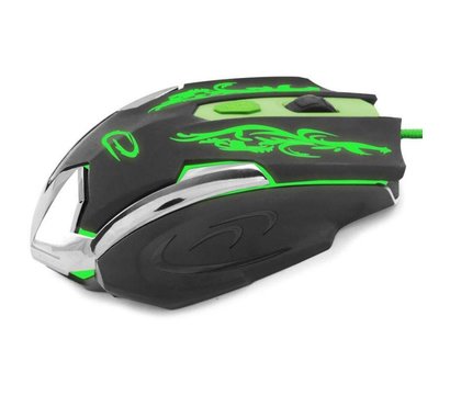Изображение 3 Мышь Esperanza MX405 Cyborg USB Black/Green — EGM405