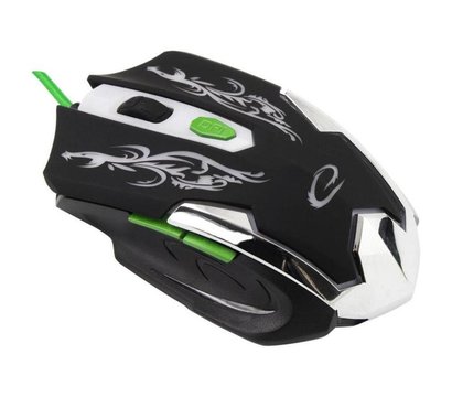 Изображение 4 Мышь Esperanza MX405 Cyborg USB Black/Green — EGM405