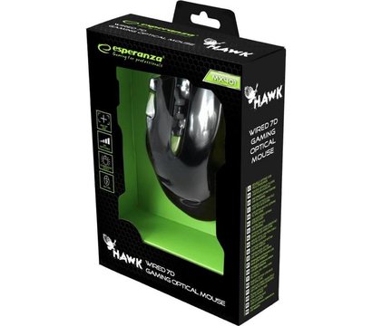 Зображення 5 Миша Esperanza MX401 Hawk USB Black/Green — EGM401KG