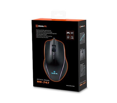 Зображення 7 Миша REAL-EL RM-747 USB Black