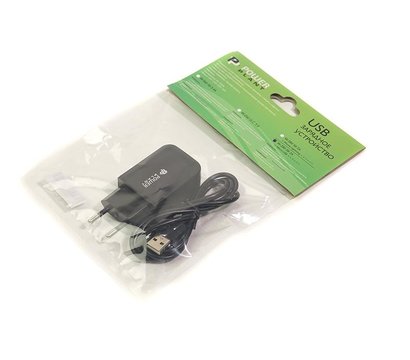 Изображение 5 Зарядное устройство PowerPlant W-280 Black + кабель microUSB