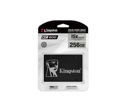 Зображення 2 SSD диск Kingston KC600 256GB 2.5 SATAIII TLC — SKC600/256G, Ємність накопичувача: 256 ГБ