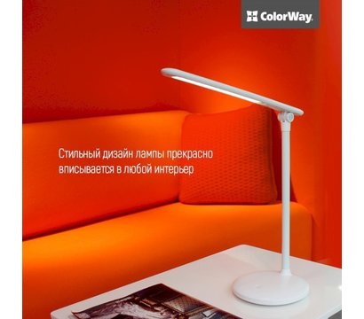 Изображение 2 LED светильник ColorWay CW-DL02B-W White пластик