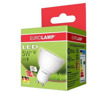 Изображение 2 LED лампа Eurolamp MR16 5Вт GU10 4000K на 50 Вт