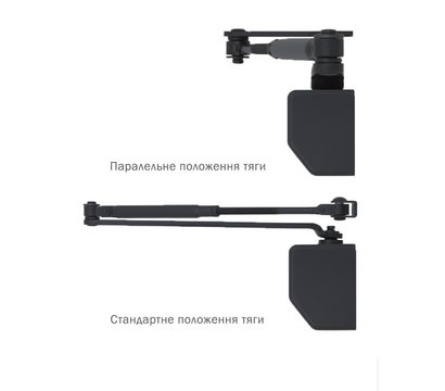 Изображение 2 Доводчик Ryobi D-1554 UNIV Grey Anthracite до 80 кг, Цвет корпуса: антрацитовый
