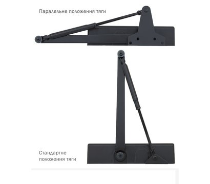 Изображение 3 Доводчик Ryobi D-1554 UNIV Grey Anthracite до 80 кг, Цвет корпуса: антрацитовый