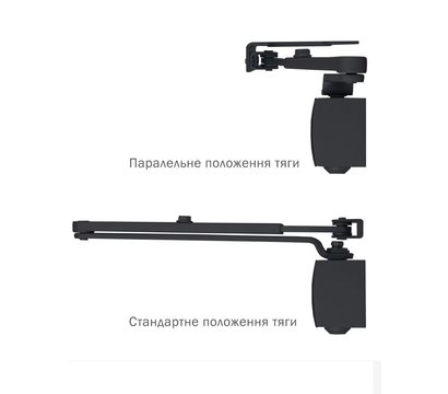 Изображение 4 Доводчик Ryobi D-1200P(U) UNIV Grey Anthracite универсальная тяга, Цвет корпуса: антрацитовый