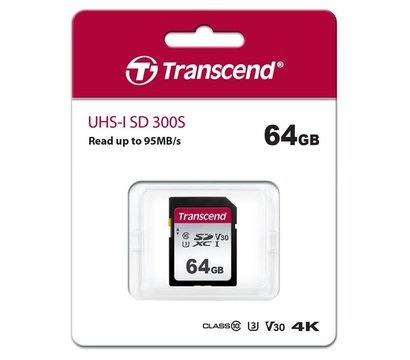 Изображение 2 Карта памяти Transcend 300S UHS-I/U3 SDHC 64GB Class 10 - TS64GSDC300S, Объем памяти: 64 Гб